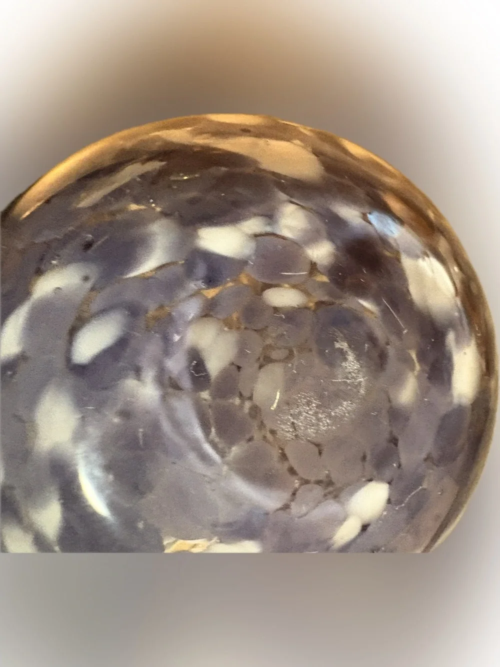 Hand-Blown Purple and White Decorative Vase - Home Art